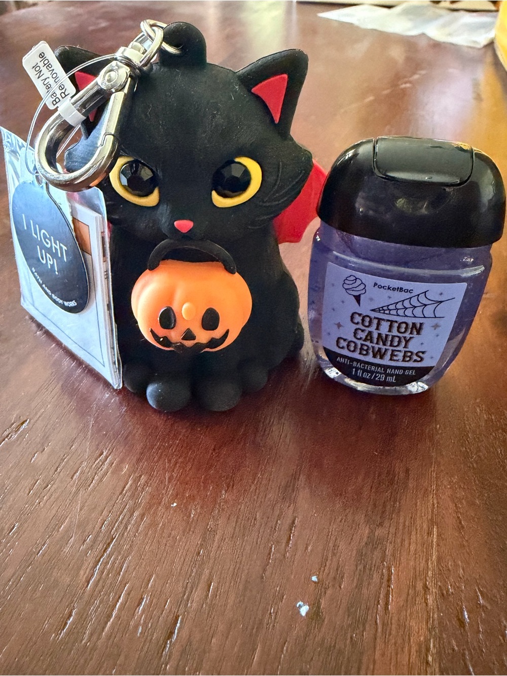 Bath & Body Works Black Cat Halloween Pocketbac Holder with Sanitizer